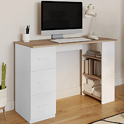 Idmarket Bureau 3 tiroirs MAE