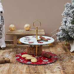 Avis The Home Deco Factory Plateau de Présentation 2 Étages Noël 25cm Rouge