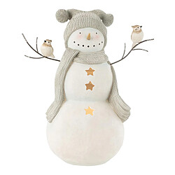 Paris Prix Bonhomme de Neige Déco Oiseaux 50cm Blanc