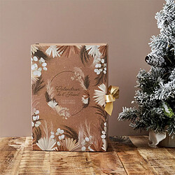 Avis The Home Deco Factory Calendrier de l'Avent 24 Bougies Parfumées Nature 30cm Marron