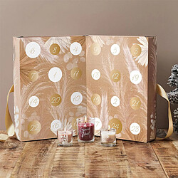 Acheter The Home Deco Factory Calendrier de l'Avent 24 Bougies Parfumées Nature 30cm Marron