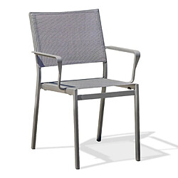 Paris prix Fauteuil de jardin empilable - Gris anthracite