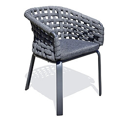 Paris prix Fauteuil de jardin en corde - Gris anthracite