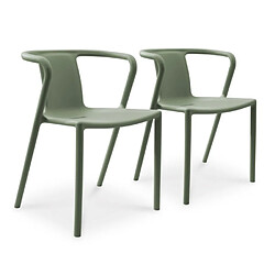 Paris prix lot de 2 fauteuils de jardin - Vert olive