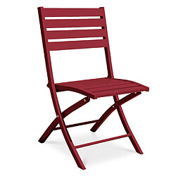 Paris prix Chaise de jardin pliante - Rouge carmin