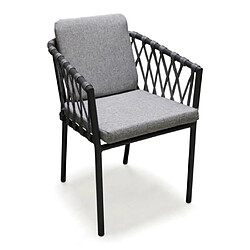 Paris prix fauteuil de jardin empilable - Gris anthracite