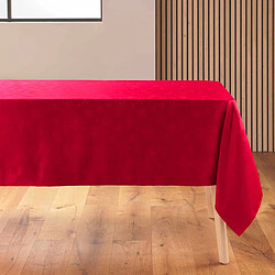 Paris Prix Nappe Jacquard Imprimé Flocons 140x240cm Rouge