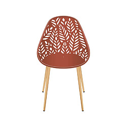 Paris prix Lot de 4 chaises de jardin Lucena - Terracotta