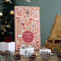 Avis The Home Deco Factory Calendrier de l'Avent Bougies & Photophore Ginger 37cm Marron
