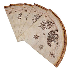 Paris Prix Lot de 12 Serviettes en Papier Animal 32cm Naturel