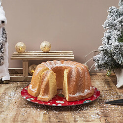 The Home Deco Factory Plateau de Présentation Tournant Noël 28cm Rouge pas cher