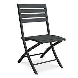 Paris prix Chaise de jardin pliante - Gris anthracite