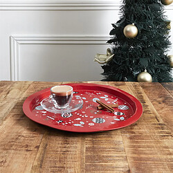 Avis The Home Deco Factory Plateau de Service Noël Magique 32cm Rouge