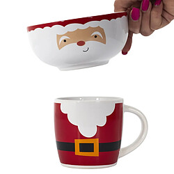 Paris Prix Bol & Mug de Noël Santa 14cm Rouge