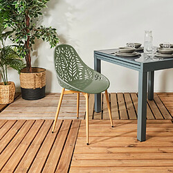 Avis Paris prix Lot de 4 chaises de jardin - Vert olive