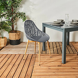 Avis Paris prix lot de 4 chaises de jardin Lucena - Gris