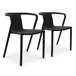 Paris prix Lot de 2 fauteuils de jardin - Noir