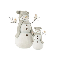 Paris Prix Bonhomme de Neige Déco Oiseaux 27cm Blanc