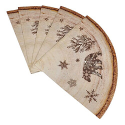 Paris Prix Lot de 12 Serviettes en Papier Animal 32cm Naturel