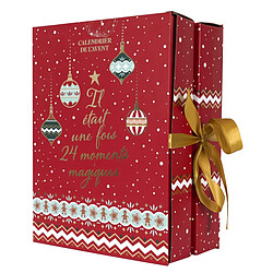Avis The Home Deco Factory Calendrier de l'Avent Bougies & Surprises Noël 33cm Rouge