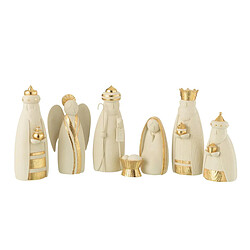 Paris Prix Crèche de Noël en Résine 7 Santons 22cm Or 