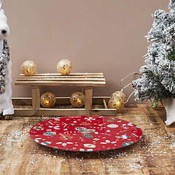 Avis The Home Deco Factory Plateau de Présentation Tournant Noël 28cm Rouge