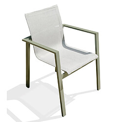 Paris prix Fauteuil de jardin empilable - Kaki