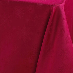 Paris Prix Nappe Jacquard Imprimé Flocons 140x240cm Rouge