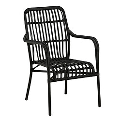 Paris prix Chaise de jardin rotin - Noir