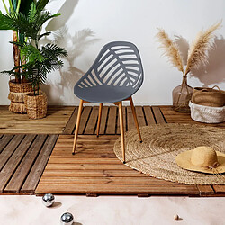 Avis Paris prix Lot de 4 chaises de jardin Alameda - Gris