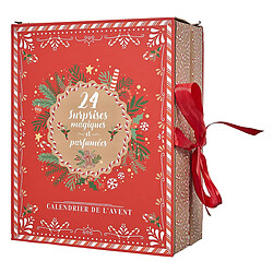 Paris Prix Calendrier de l'Avent Bougies & Surprises Noël 31cm Rouge