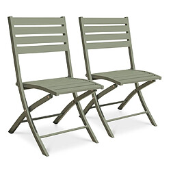 Paris prix lot de 2 chaises de jardin pliantes - Kaki