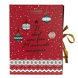 Paris Prix Calendrier de l'Avent Bougies & Surprises Noël 33cm Rouge