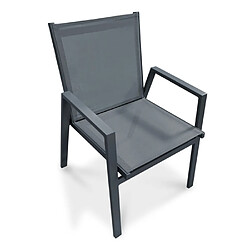 Paris prix Fauteuil de jardin empilable - Gris anthracite