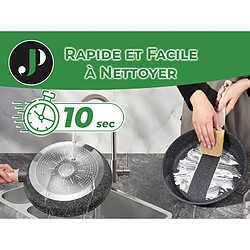 Batterie de cuisine 21 pièces Antiadhésif en Granit noir - Tous feux dont induction Just perfecto JL-722 pas cher
