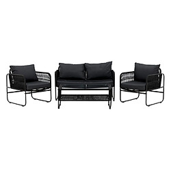 Paris prix Salon de jardin 2 places - Noir