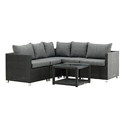 Paris prix salon de jardin d'angle - Noir