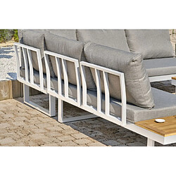 Acheter Paris prix Salon de jardin d'angle - Blanc