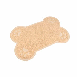 Paris Prix Tapis Repas pour Chien Forme Os 60cm Naturel