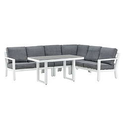 Paris prix Salon de jardin d'angle - Blanc