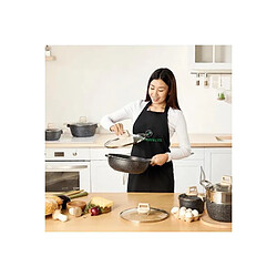 Batterie de cuisine 14 pièces Antiadhésif en Granit noir - Tous feux dont induction Just perfecto JL-778