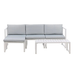 Paris prix Salon de jardin Salvador - Blanc & gris