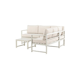 Paris prix Salon de jardin d'angle - Beige pas cher