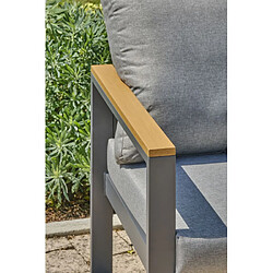 Avis Paris prix ensemble repas de jardin 7 places - Gris anthracite
