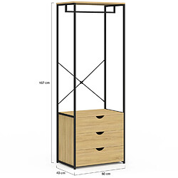 Acheter Idmarket DRESSING DETROIT 3 TIROIRS