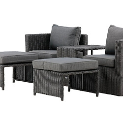 Paris prix Salon de jardin 2 places - Noir pas cher