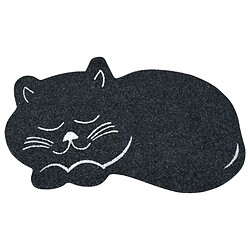 Paris Prix Tapis de Repas pour Chat Feutrine 60cm Noir