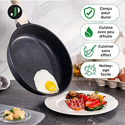 Avis Batterie de cuisine 21 pièces Antiadhésif en Granit noir - Tous feux dont induction Just perfecto JL-722