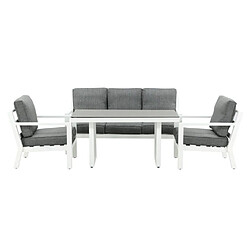 Paris prix salon de jardin Barcelona - Blanc & gris foncé