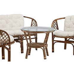 Avis Paris Prix Salon de Jardin 4 Places en Rotin Wera 115cm Naturel